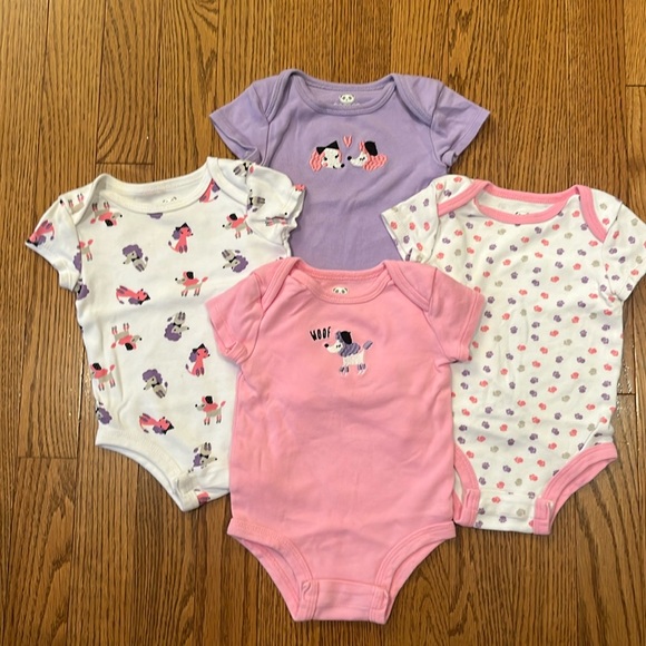 ROCOCO ONESIE SHORT SLEEVES POODLE THEME SIZE 3M - Picture 1 of 5